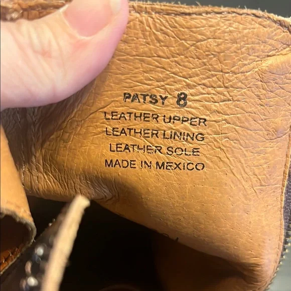 Freebird Patsy size 8 Brown Ankle Boots with Chunky Heel and Decorative Straps - Picture 9 of 13